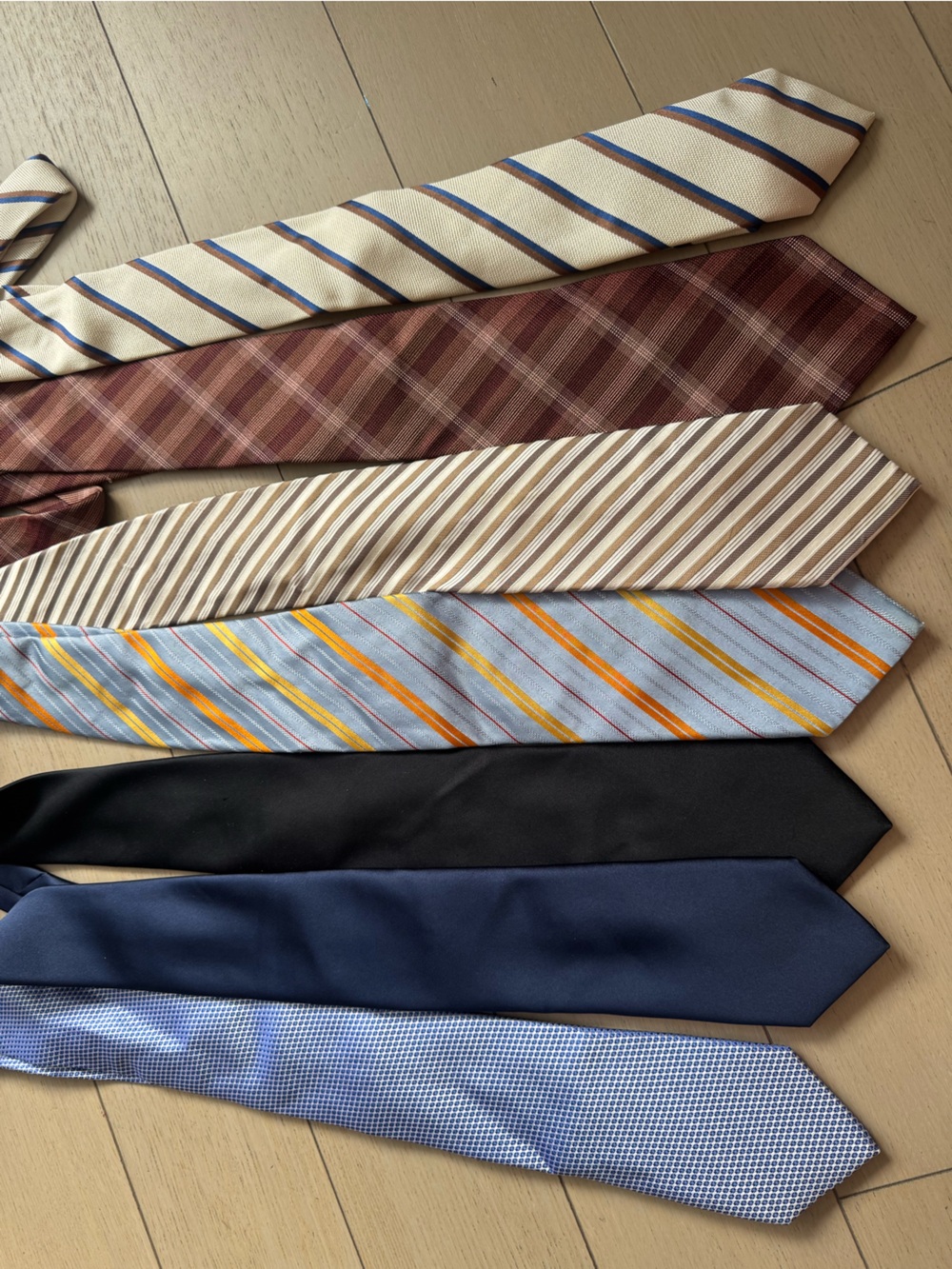 Ted Baker Men's Assorted Tie Set - Light Blue, Navy, Black, Orange, Cream, Brown